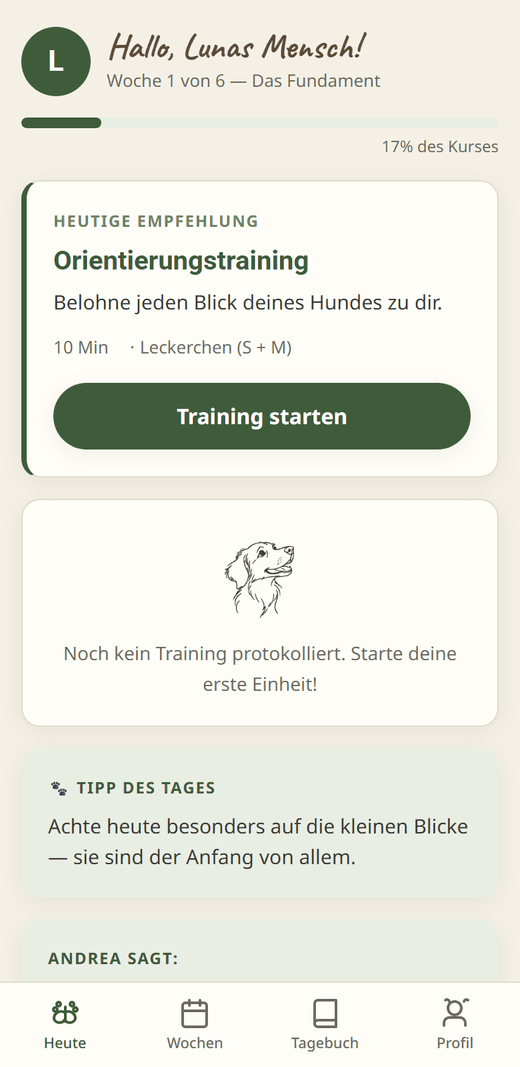 Die Kurs-App Rückruf-Begleiter